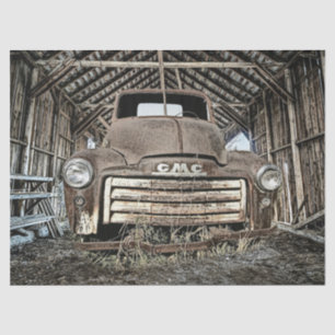 Papel De Seda Camión GMC Vintage En Barna Rustica 1949-55