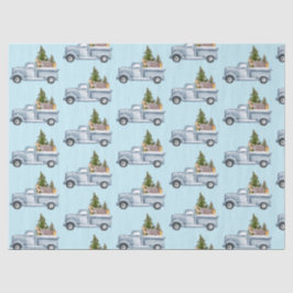 Papel De Seda Camión navidad con animales y pinos