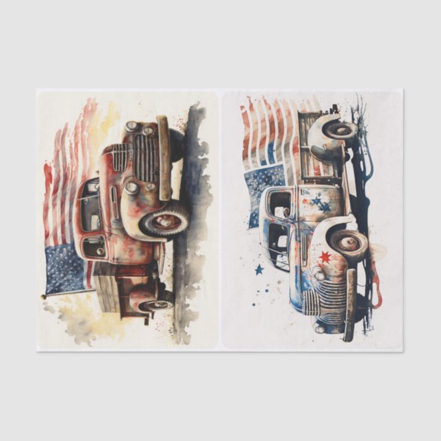 Papel De Seda Camión Patriótico (Anverso)