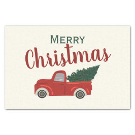 Papel De Seda Camión rojo alegre Navidad