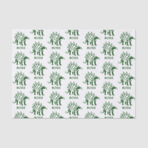 Papel De Seda Camión verde Stegosaurus Dinosaurio