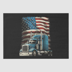 Papel De Seda Camionero Bandera Estadounidense Para Camión Patri