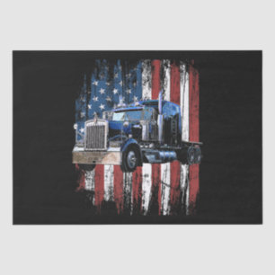 Papel De Seda Camionero Conductor De Camión De Bandera Estadouni