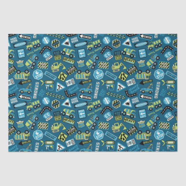 Papel De Seda Camiones de construcción (Anverso)