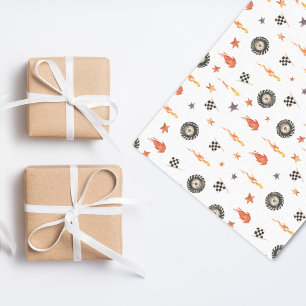Papel De Seda Camiones de niños modernos Carreras Cheques acuare