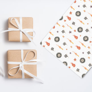 Papel De Seda Camiones de niños modernos Carreras Cheques acuare