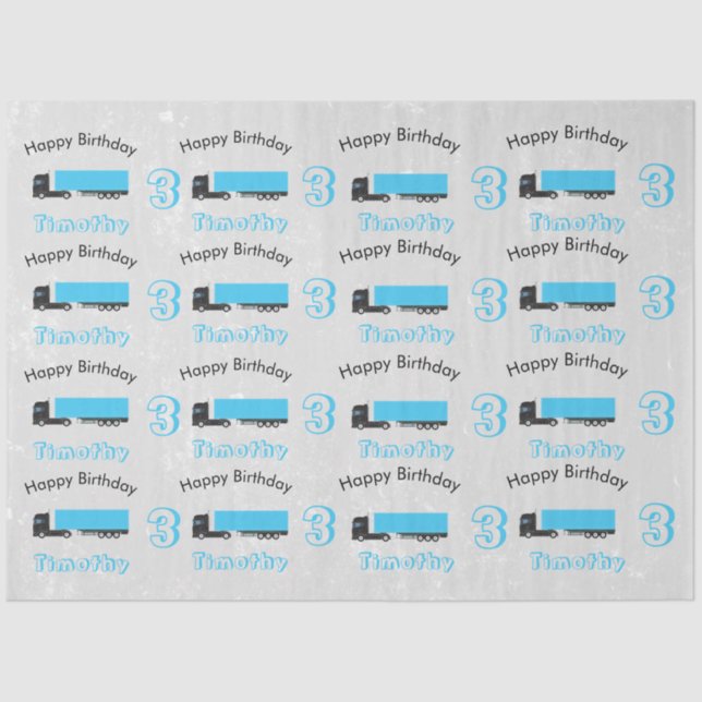 Papel De Seda Camiones de transporte de camiones semirremolques  (Anverso)