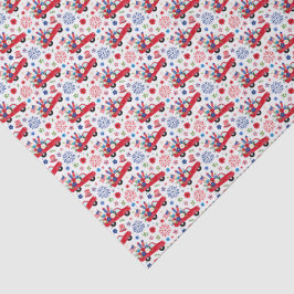 Papel De Seda Camiones rojos