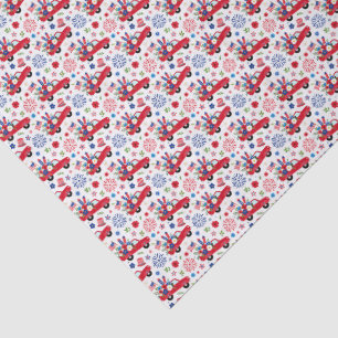 Papel De Seda Camiones rojos
