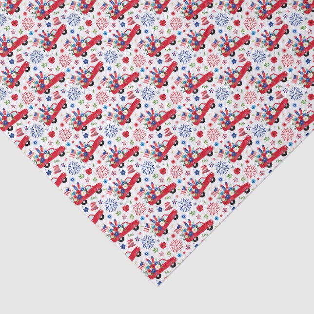 Papel De Seda Camiones rojos (Detalle)