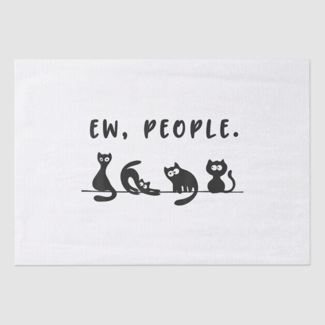 Papel De Seda Camiseta de gato negro mujeres graciosas nuevas pe (Anverso)