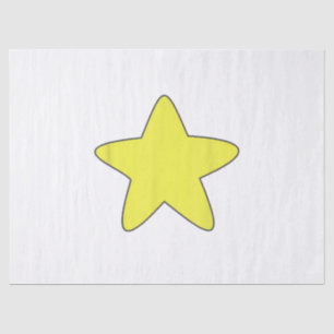 Papel De Seda Camiseta de vientre de estrella amarillo brillante