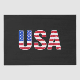 Papel De Seda Camiseta Patriótica Bandera Estadounidense Hombres