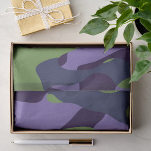 Papel De Seda Camo abstracto verde morado y azul