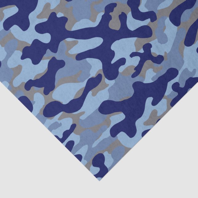 Papel De Seda Camo Azul  (Detalle)