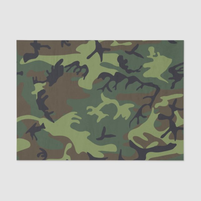 Papel De Seda Camo militar de la Selva Verde (Anverso)