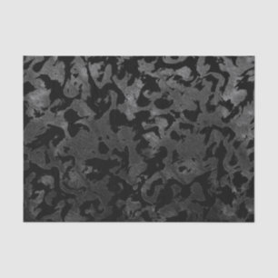 Papel De Seda Camo moderno - Negro y gris oscuro - camuflaje