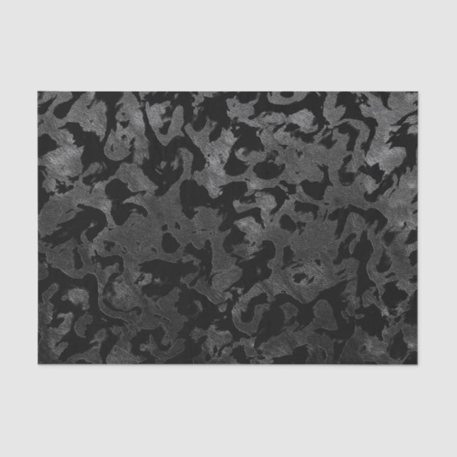 Papel De Seda Camo moderno - Negro y gris oscuro - camuflaje (Anverso)