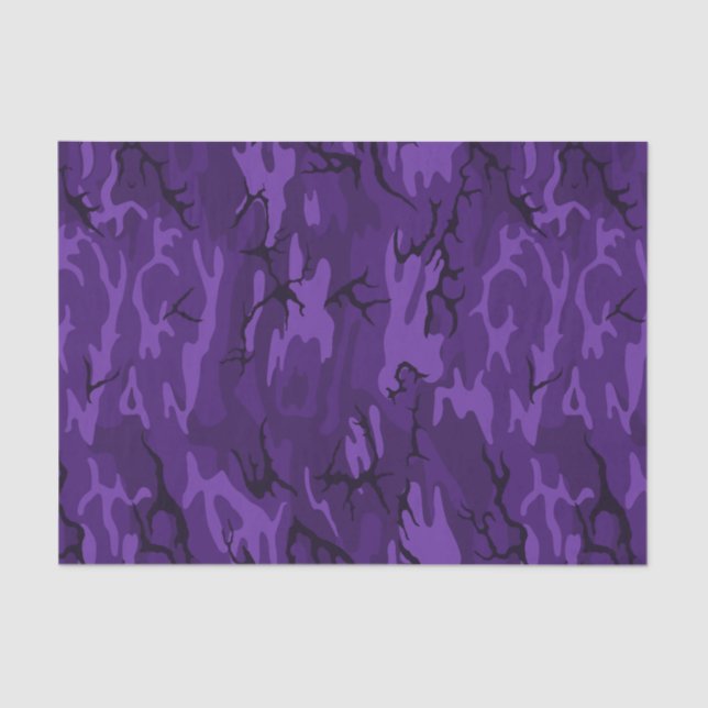 Papel De Seda Camo morado oscuro (Anverso)