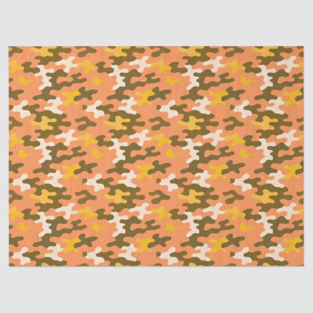Papel De Seda Camo naranja (Anverso)