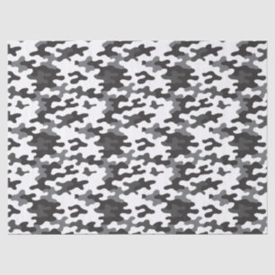 Papel De Seda Camo negro y blanco