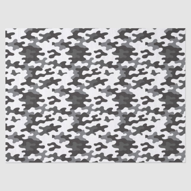 Papel De Seda Camo negro y blanco (Anverso)