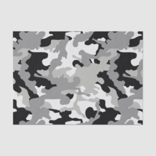 Papel De Seda Camo negro y gris