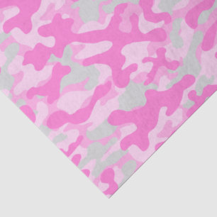 Papel De Seda Camo Rosa