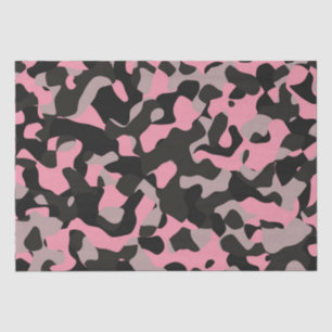 Papel De Seda Camo rosa y negro