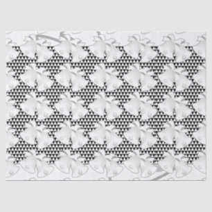 Papel De Seda Campanas de Boda Blk Geo Blanco