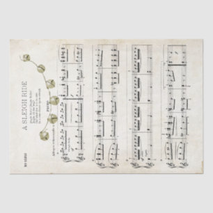 Papel De Seda Campanas de jingle en pergamino viejo con campanas