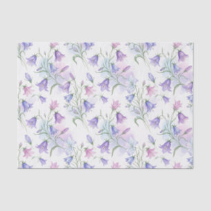 Papel De Seda Campanillas rosa y púrpura acuarela 