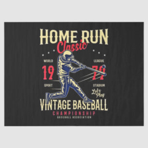 Papel De Seda Campeonato de Béisbol Vintage de Home Run