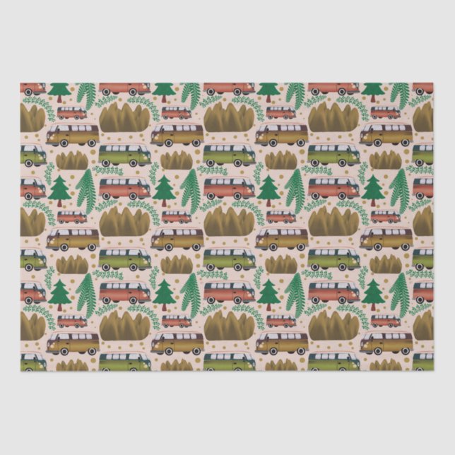 Papel De Seda Camper rosa Rubor Woodland (Anverso)