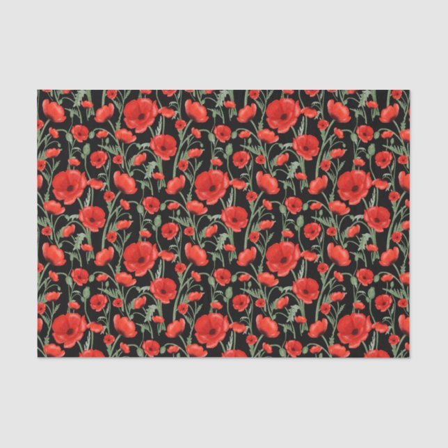 Papel De Seda Campo de amapolas (Anverso)