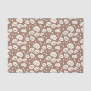 Papel De Seda Campo de crema de cachorros en marrón