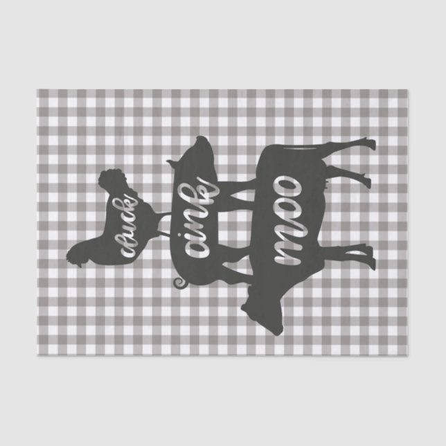 Papel De Seda Campo de cultivo de cerdo de vaca de pollo de Oink (Anverso)