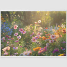 Campo de descomposición de flores de primavera