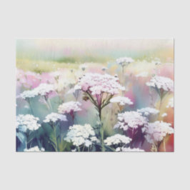 Papel De Seda Campo de flor-yarrow (C) acuarela