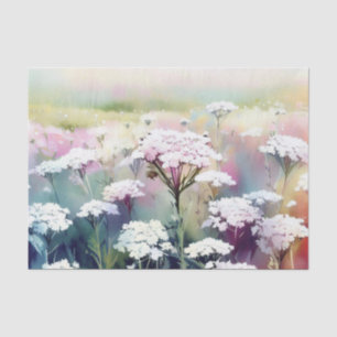Papel De Seda Campo de flor-yarrow (C) acuarela