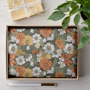 Papel De Seda Campo de flores