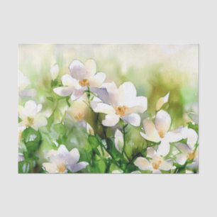 Papel De Seda Campo de flores-acuarela jazmín (A)