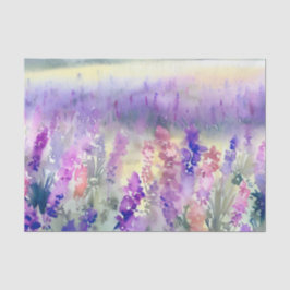 Papel De Seda Campo de flores-acuarela Lavender (D)
