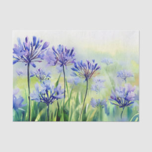 Papel De Seda Campo de flores-Agapanthus, (D) Acuarela