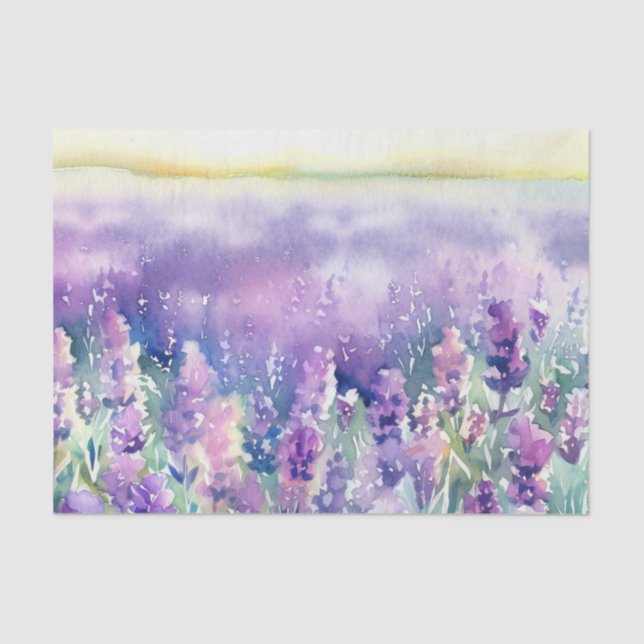 Papel De Seda Campo de flores-Lavanda (E) (Anverso)
