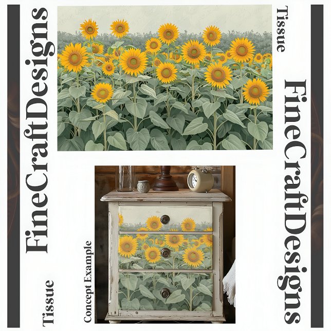 Papel De Seda Campo de Girasoles Decoupage Izquierda 153 (Subido por el creador)