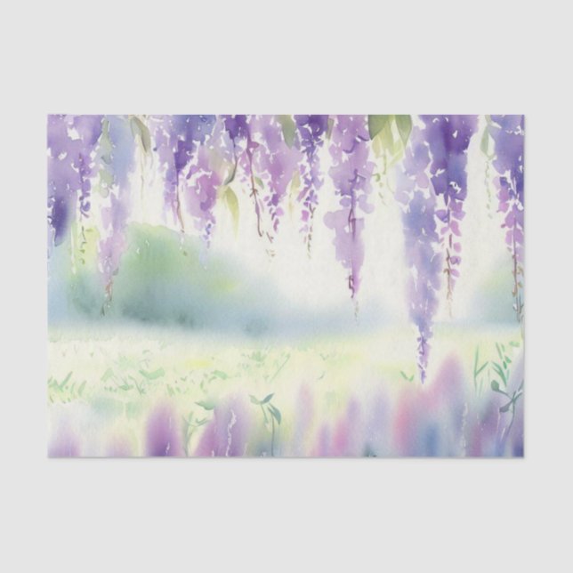 Papel De Seda Campo de las flores-Wisteria (D) (Anverso)