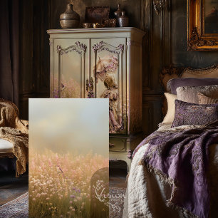 Papel De Seda Campo de los sueños Púrpura de Pájaro y Polvo Flor