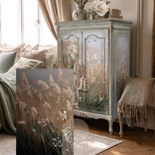 Papel De Seda Campo de sueños, pampas hierba y mariposas