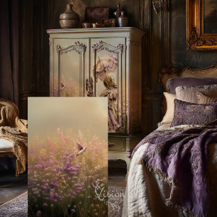 Papel De Seda Campo de sueños, vuelo de aves, floral de ciruelas